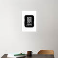 Acrylic Poster | 3mm Glossy Finish | UV Printed | Self-Adhesive Wall Mount | Unisex | Typographic | Determination | Everyday | Confident - front_6 - A4 Poster - White - mockup 6