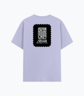 Cotton Stretch T-Shirt | Unisex Adult | 95% Cotton 5% Spandex Blend | 240 GSM, Breathable, Flexible | DTF Print Ready | Typographic | Determination - back - Lavender - mockup 2