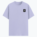 Cotton Stretch T-Shirt | Unisex Adult | 95% Cotton 5% Spandex Blend | 240 GSM, Breathable, Flexible | DTF Print Ready | Typographic | Determination - left pocket - Lavender - mockup 3