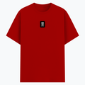Basic T-Shirt | Unisex XS-2XL | Poly-Cotton Blend | Soft Finish & Durable | Everyday Wear | Typographic | Determination | Everyday | Confident - front - Red - mockup 1