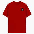 Basic T-Shirt | Unisex XS-2XL | Poly-Cotton Blend | Soft Finish & Durable | Everyday Wear | Typographic | Determination | Everyday | Confident - left pocket - Red - mockup 3
