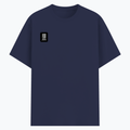 Basic T-Shirt | Unisex XS-2XL | Poly-Cotton Blend | Soft Finish & Durable | Everyday Wear | Typographic | Determination | Everyday | Confident - right pocket - Navy Blue - mockup 4