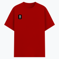 Basic T-Shirt | Unisex XS-2XL | Poly-Cotton Blend | Soft Finish & Durable | Everyday Wear | Typographic | Determination | Everyday | Confident - right pocket - Red - mockup 4