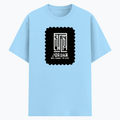 Cotton Stretch T-Shirt | Unisex Fit | 95% Cotton 5% Spandex | Breathable, Stretchable, 240 GSM | Adults | Typographic | Determination | Everyday - front - Baby Blue - mockup 1