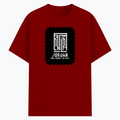 Cotton Stretch T-Shirt | Unisex Fit | 95% Cotton 5% Spandex | Breathable, Stretchable, 240 GSM | Adults | Typographic | Determination | Everyday - front - Red - mockup 1