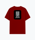 Cotton Stretch T-Shirt | Unisex Fit | 95% Cotton 5% Spandex | Breathable, Stretchable, 240 GSM | Adults | Typographic | Determination | Everyday - back - Red - mockup 2