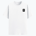 Cotton Stretch T-Shirt | Unisex Fit | 95% Cotton 5% Spandex | Breathable, Stretchable, 240 GSM | Adults | Typographic | Determination | Everyday - left pocket - White - mockup 3