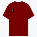 Cotton Stretch T-Shirt | Unisex Fit | 95% Cotton 5% Spandex | Breathable, Stretchable, 240 GSM | Adults | Typographic | Determination | Everyday - right pocket - Red - mockup 4