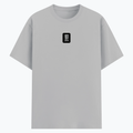 Basic T-Shirt | Unisex Fit, Sizes XS-2XL | 180 GSM Poly-Cotton Blend, DTF Ready | Bio-Wash, Silicon Finish, Durable Stitching | Adults | Typographic - front - Grey Melange - mockup 1