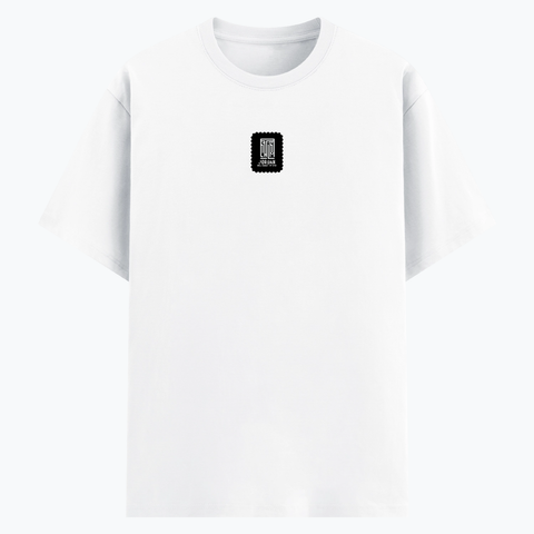 Basic T-Shirt | Unisex Fit, Sizes XS-2XL | 180 GSM Poly-Cotton Blend, DTF Ready | Bio-Wash, Silicon Finish, Durable Stitching | Adults | Typographic - front - White - mockup 1