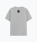 Basic T-Shirt | Unisex Fit, Sizes XS-2XL | 180 GSM Poly-Cotton Blend, DTF Ready | Bio-Wash, Silicon Finish, Durable Stitching | Adults | Typographic - back - Grey Melange - mockup 2