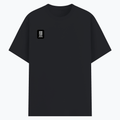 Basic T-Shirt | Unisex Fit, Sizes XS-2XL | 180 GSM Poly-Cotton Blend, DTF Ready | Bio-Wash, Silicon Finish, Durable Stitching | Adults | Typographic - right pocket - Black melange - mockup 4
