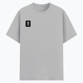 Basic T-Shirt | Unisex Fit, Sizes XS-2XL | 180 GSM Poly-Cotton Blend, DTF Ready | Bio-Wash, Silicon Finish, Durable Stitching | Adults | Typographic - right pocket - Grey Melange - mockup 4