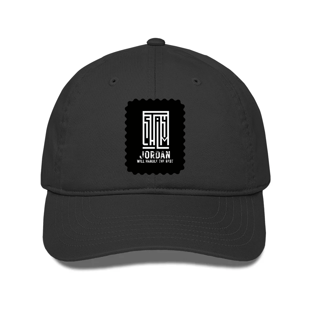 Classic Trucker Cap | Universal Fit | 100% Cotton Front | Mesh Back | Adjustable Snapback | Breathable | Unisex Adult | Typographic | Determination - front - Black - mockup 1