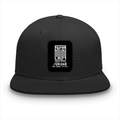 Classic Snapback Cap | Adjustable Fit | Heavy Cotton | Structured Flat Brim | Unisex | Typographic | Determination | Everyday | Confident - front - Black - mockup 1