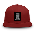 Classic Snapback Cap | Adjustable Fit | Heavy Cotton | Structured Flat Brim | Unisex | Typographic | Determination | Everyday | Confident - front - Red - mockup 1