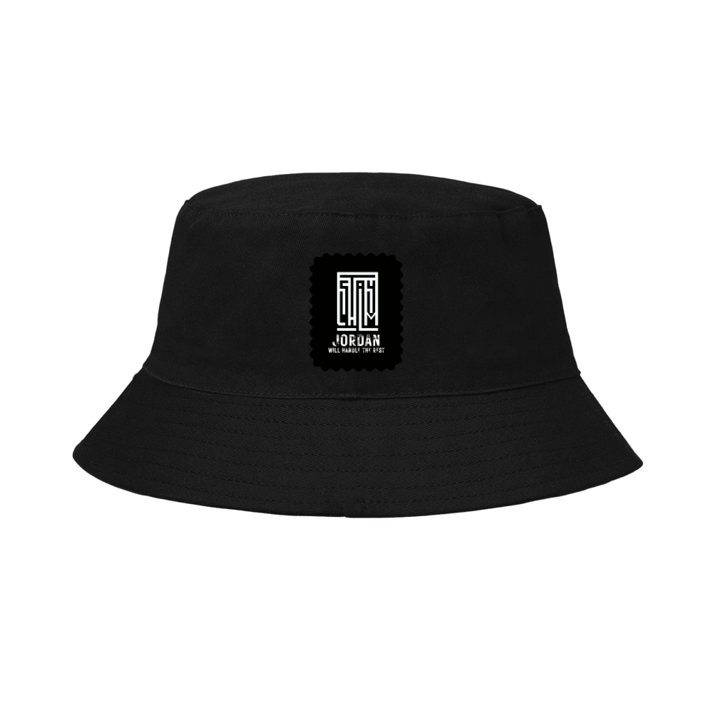 Classic Bucket Hat | Unisex Heavy Cotton | DTG Printed | Sun Protection & Comfort | Men & Women | Typographic | Determination | Everyday | Confident - front - Black - mockup 1