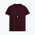 Supima T-Shirt | Unisex Regular Fit, All Ages | 100% Supima Cotton, DTG Printed | Pre-shrunk, Bio-washed, Soft Feel | Unisex | Typographic - front - Maroon - mockup 1