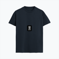 Supima T-Shirt | Unisex Regular Fit, All Ages | 100% Supima Cotton, DTG Printed | Pre-shrunk, Bio-washed, Soft Feel | Unisex | Typographic - front - Navy Blue - mockup 1