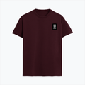 Supima T-Shirt | Unisex Regular Fit, All Ages | 100% Supima Cotton, DTG Printed | Pre-shrunk, Bio-washed, Soft Feel | Unisex | Typographic - left pocket - Maroon - mockup 3