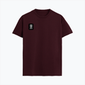 Supima T-Shirt | Unisex Regular Fit, All Ages | 100% Supima Cotton, DTG Printed | Pre-shrunk, Bio-washed, Soft Feel | Unisex | Typographic - right pocket - Maroon - mockup 4