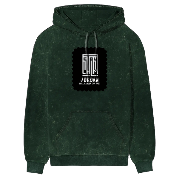 Acid Wash Hoodie | Unisex Regular Fit | 100% Super-Combed Cotton | Pre-Shrunk, Derby Ribbed | Adults | Typographic | Determination | Everyday