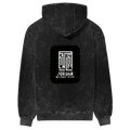 Acid Wash Hoodie | Unisex Regular Fit | 100% Super-Combed Cotton | Pre-Shrunk, Derby Ribbed | Adults | Typographic | Determination | Everyday - back - mockup 2