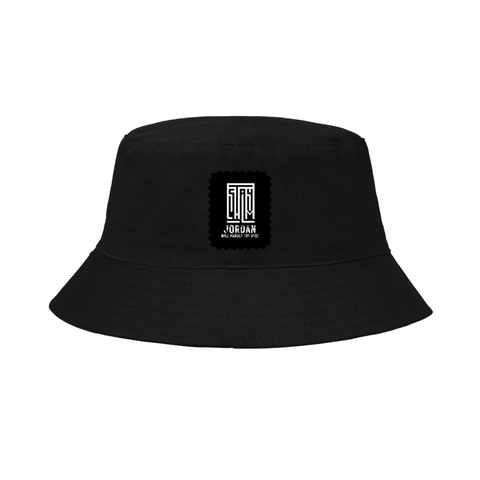Classic Bucket Hat | Unisex Adult | Heavy Cotton Embroidery | Sun Protection & Comfort | Men & Women | Typographic | Determination | Everyday - front - Black - mockup 1