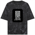 Acid Wash Oversized Tee | Unisex Relaxed Fit | 100% Super-Combed Cotton | DTG Ready | Lycra Ribbed Neck | Adult | Typographic | Determination - front - Black - mockup 1
