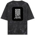 Acid Wash Oversized Tee | Unisex Relaxed Fit | 100% Super-Combed Cotton | DTG Ready | Lycra Ribbed Neck | Adult | Typographic | Determination - back - Black - mockup 2