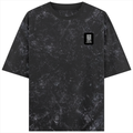 Acid Wash Oversized Tee | Unisex Relaxed Fit | 100% Super-Combed Cotton | DTG Ready | Lycra Ribbed Neck | Adult | Typographic | Determination - right pocket - Black - mockup 4