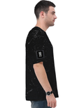 Acid Wash Oversized Tee | Unisex Relaxed Fit | 100% Super-Combed Cotton | DTG Ready | Lycra Ribbed Neck | Adult | Typographic | Determination - right sleeve - Black - mockup 6