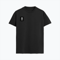 Supima T-Shirt | Unisex Regular Fit | 100% Supima Cotton | Embroidery | Pre-Shrunk, Soft Feel | Adults | Typographic | Determination | Everyday - right pocket - Black - mockup 4