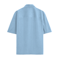 Oversized Shirt | Unisex Adult | 100% Premium Cotton 240 GSM | Half Sleeves, Straight Hem | Typographic | Determination | Everyday | Confident - back - Baby Blue - mockup 1