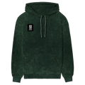 Acid Wash Hoodie | Unisex Regular Fit | 100% Super-Combed Cotton, 300 GSM | Embroidery | Pre-Shrunk, Derby Ribbed Hems & Cuffs | Typographic - right pocket - mockup 4