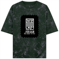 Acid Wash Oversized Tee | Unisex Adult | 100% Super-Combed Cotton | Embroidery | Relaxed Fit | Typographic | Determination | Everyday | Confident - front - Bottle Green - mockup 1