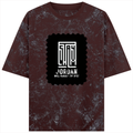 Acid Wash Oversized Tee | Unisex Adult | 100% Super-Combed Cotton | Embroidery | Relaxed Fit | Typographic | Determination | Everyday | Confident - front - Maroon - mockup 1