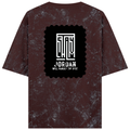 Acid Wash Oversized Tee | Unisex Adult | 100% Super-Combed Cotton | Embroidery | Relaxed Fit | Typographic | Determination | Everyday | Confident - back - Maroon - mockup 2