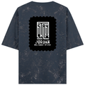 Acid Wash Oversized Tee | Unisex Adult | 100% Super-Combed Cotton | Embroidery | Relaxed Fit | Typographic | Determination | Everyday | Confident - back - Navy Blue - mockup 2