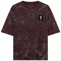 Acid Wash Oversized Tee | Unisex Adult | 100% Super-Combed Cotton | Embroidery | Relaxed Fit | Typographic | Determination | Everyday | Confident - right pocket - Maroon - mockup 4