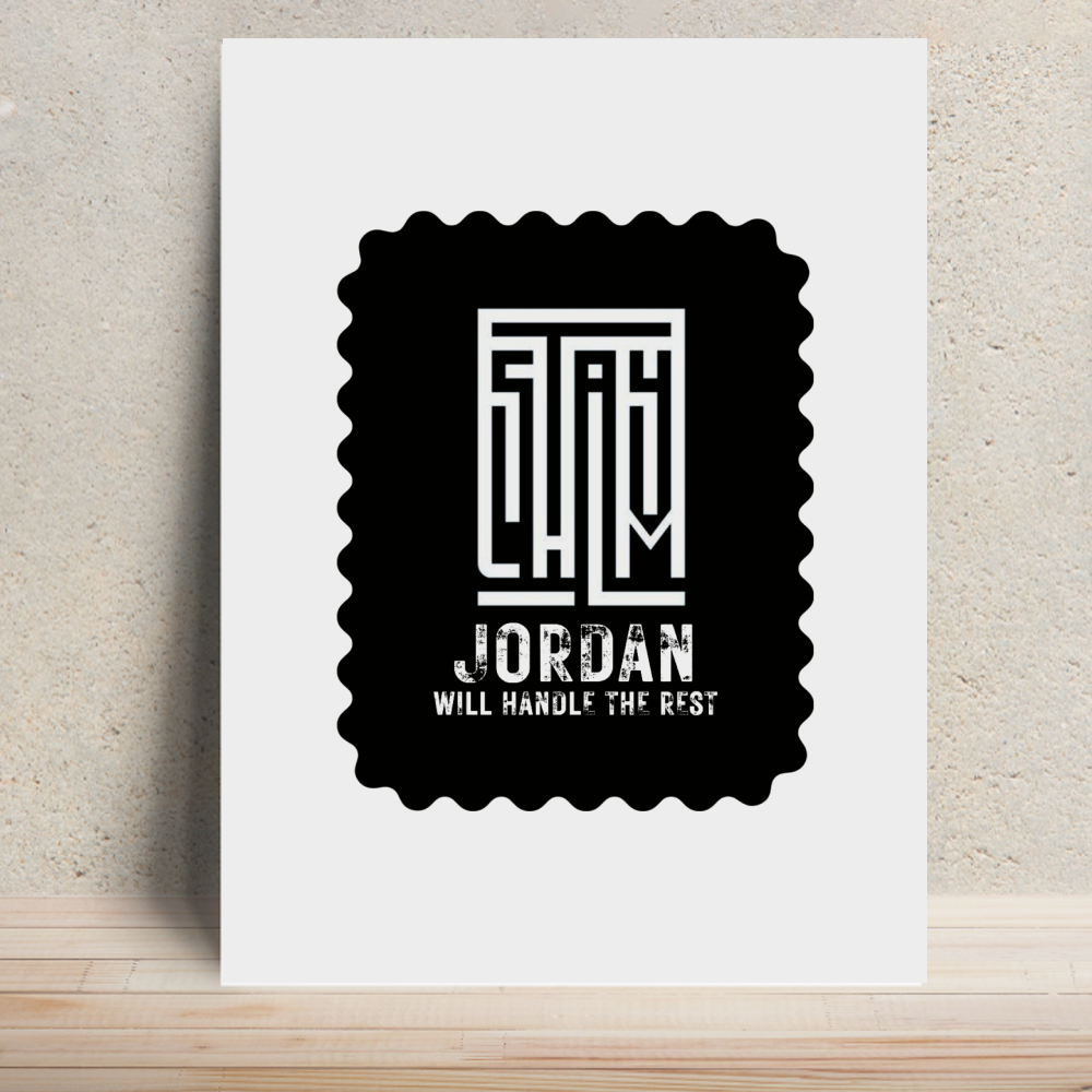 Metal Posters | 8x11.7 & 11.7x15.7 in | 1mm Thick Metal | Magnetic Mount, Waterproof, Glossy Finish | Unisex Home Decor | Typographic | Determination - front - White - mockup 1