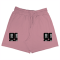 Terry Shorts | Unisex Adults | Terry Cotton | DTG Print | Adjustable Drawcord & Side Pockets | Typographic | Determination | Everyday | Confident - left pocket - Flamingo - mockup 1