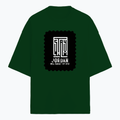 Terry Oversized Tee | Unisex | 260 GSM Terry Cotton Blend | DTG Printed | Ultra-Soft & Breathable | Typographic | Determination | Everyday | Confident - front - Bottle Green - mockup 1