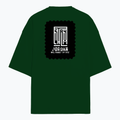 Terry Oversized Tee | Unisex | 260 GSM Terry Cotton Blend | DTG Printed | Ultra-Soft & Breathable | Typographic | Determination | Everyday | Confident - back - Bottle Green - mockup 2
