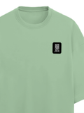 Terry Oversized Tee | Unisex | 260 GSM Terry Cotton Blend | DTG Printed | Ultra-Soft & Breathable | Typographic | Determination | Everyday | Confident - right pocket - Jade - mockup 4