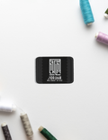 Embroidery Patches | Versatile Iron-On | Premium Madeira Threads | Durable & Expressive | Unisex | Typographic | Determination | Everyday | Confident - front_Rectangle - Rectangle - Black - mockup 3