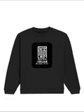 Oversized Sweatshirt | Roomy Relaxed Fit | 400 GSM Cotton Blend | Pre-Shrunk Drop Shoulder | Unisex Adult | Typographic | Determination | Everyday - front - Black - mockup 1