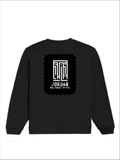 Oversized Sweatshirt | Roomy Relaxed Fit | 400 GSM Cotton Blend | Pre-Shrunk Drop Shoulder | Unisex Adult | Typographic | Determination | Everyday - back - Black - mockup 2