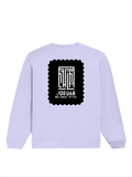 Oversized Sweatshirt | Roomy Relaxed Fit | 400 GSM Cotton Blend | Pre-Shrunk Drop Shoulder | Unisex Adult | Typographic | Determination | Everyday - back - Lavender - mockup 2