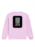 Oversized Sweatshirt | Roomy Relaxed Fit | 400 GSM Cotton Blend | Pre-Shrunk Drop Shoulder | Unisex Adult | Typographic | Determination | Everyday - back - Light Baby Pink - mockup 2